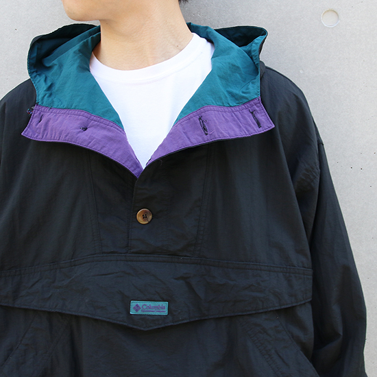 90s コロンビア　コットンウッドプルオーバー アノラック　Colombia 90S COLUMBIA COTTON WOOD PULLOVER ANORAKPARKA【XL】 | drop by